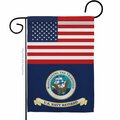Guarderia 13 x 18.5 in. US Retired Navy Garden Flag with Armed Forces Double-Sided Decorative Vertical Flags GU4214872